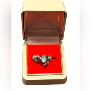 Elegant Sterling  Silver 925 Moonstone GemStone Ring  Vintage